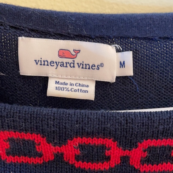 Vineyard Vines navy + red anchor sweater ⚓️🐋 - Picture 4 of 7
